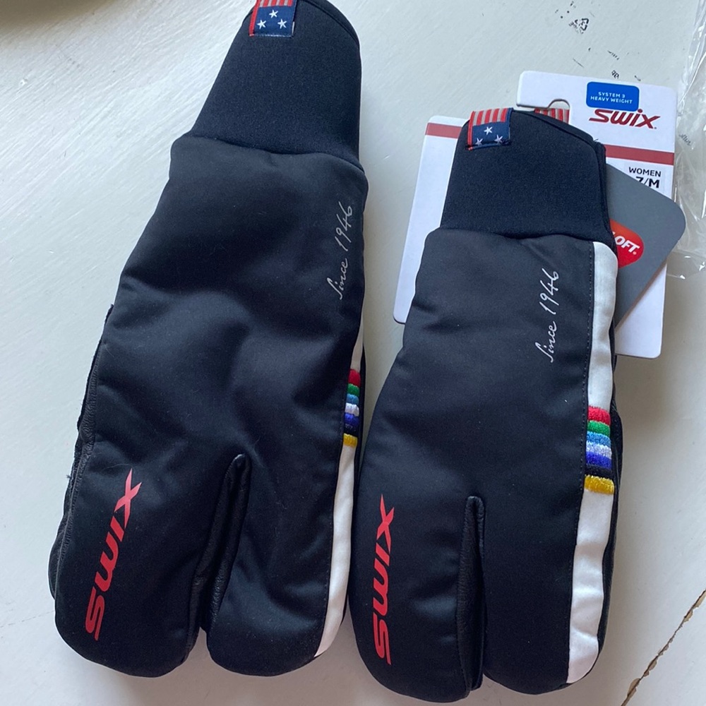Swix Gunde Split Mittens, 2 pairs unused. Size women’s 7 and 9